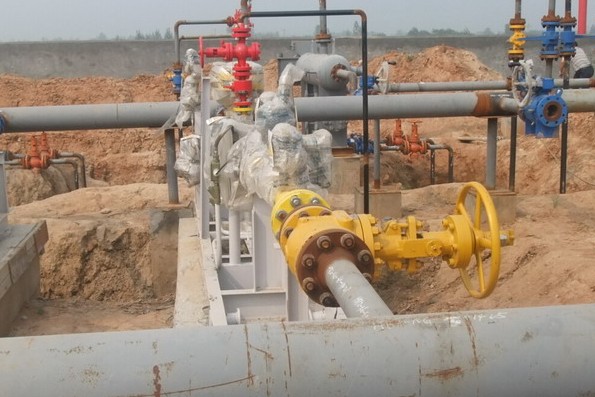 輸氣站施工現場